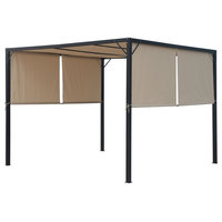 Wendy Outdoor Steel Framed 10' by 10' Gazebo, Beige
