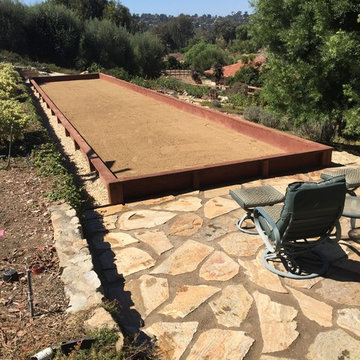 Bocce Ball Court & Decorative Stone Walkway