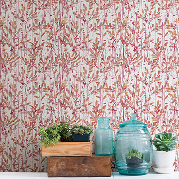 Willow Pink Leaves Wallpaper