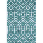 Unique Loom - Rug Unique Loom Moroccan Trellis Teal Rectangular 4'0x6'0 - With pleasant geometric patterns based on traditional Moroccan designs, the Moroccan Trellis collection is a great complement to any modern or contemporary decor. The variety of colors makes it easy to match this rug with your space. Meanwhile, the easy-to-clean and stain resistant construction ensures it will look great for years to come.