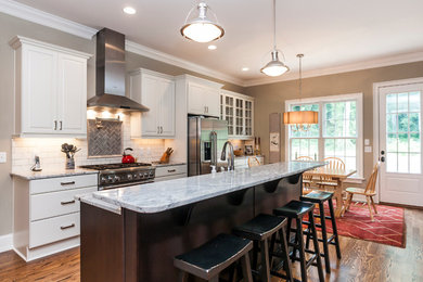 Elegant kitchen photo in Raleigh