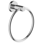 Symmons Industries - Dia Hand Towel Ring with Mounting Hardware, Chrome - This hand towel ring from Symmons is part of the Dia collection, which offers a contemporary design to fit any budget. The bathroom towel holder is constructed of brass and stainless steel and includes mounting hardware for a simple and sturdy installation. Like all Symmons products, the Dia Towel Ring is backed by a limited lifetime consumer warranty and 10 year commercial warranty.
