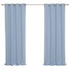 Flame Retardant Thermal Insulated Blackout Curtain, Sky Blue, 52"x96"