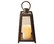 Metal Lantern With LED Candle, Black Tapered