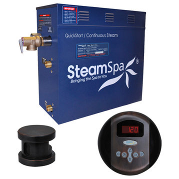 SteamSpa OA600 Oasis 6 KW QuickStart Steam Bath Generator Package - Oil Rubbed