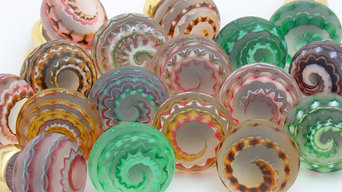 Artisan glass kitchen knobs