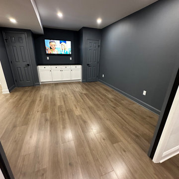 Massive finished basement with sauna and gym.