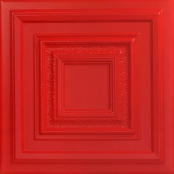 20"x20" Chestnut Grove, Styrofoam Ceiling Tile, Red