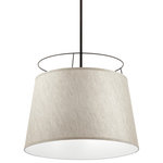 Kichler - Kichler 52265 Marika 22"W 1 Light Pendant - Olde Bronze - Features The Marika pendant is a perfect addition in several aesthetic environments, including traditional and transitional Constructed from steel Includes a fabric shade Sloped ceiling compatible (1) 75 watt maximum medium (E26) bulb required Comes with a 3 bulb adapter so you can select between featuring 1 or 3 bulbs Includes 36" of total downrods ETL rated for dry locations Dimensions Fixture Height: 20" Maximum Hanging Height: 55" Width: 22" Depth: 22" Wire Length: 67" Canopy Width: 6" Electrical Specifications Max Wattage: 75 watts Number of Bulbs: 1 Max Watts Per Bulb: 75 watts Bulb Base: Medium (E26) Bulb Shape: A19 Bulb Included: No