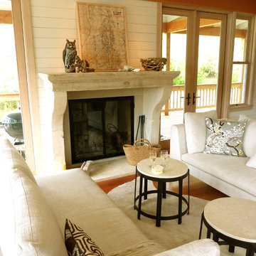 HOLLY BEACH HOUSE - Custom Steel + Stone coffee tables contact Michelle Burgess