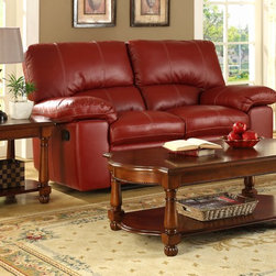 3PCS AMAYA TRADITIONAL ELEGANT WARM CHERRY WOOD END COFFEE TABLE SET - Coffee Table Sets