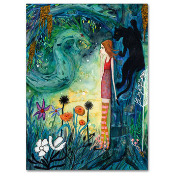 Wyanne 'Big Eyed Girl Can Of Worms' Canvas Art, 47"x35"
