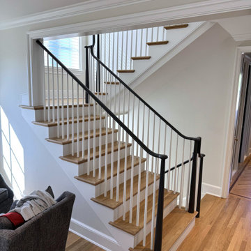 Project #142 | Transitional Staircase with Over-the-Post Balustrade