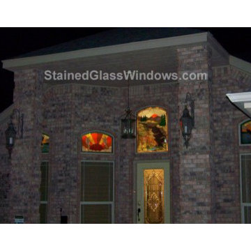 Professionally installed stained glass panels