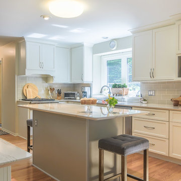 Shaker White Transitional Kitchen in Brighton, MI