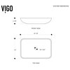 VIGO Rectangular Turquoise Water Glass Vessel Bathroom Sink
