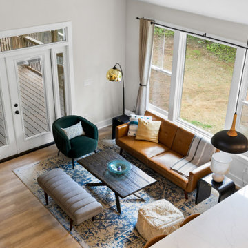 Vaulted Great Room with Floor-to-Ceiling Windows