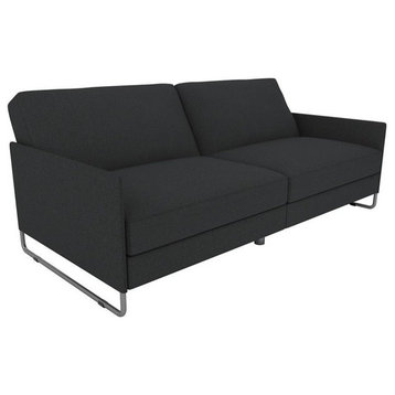 DHP Pembroke Linen Convertible Sleeper Sofa in Gray