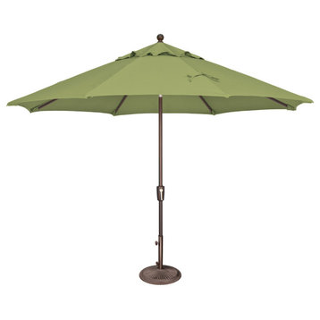 Catalina 11' Push Button Tilt Umbrella, Ginkgo, Sunbrella Fabric