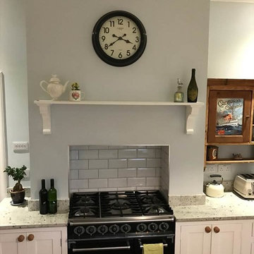 Rustic country style kitchen with island
