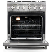 2-Piece Kitchen, 30" Gas Range and 30" Wall Mount Range Hood