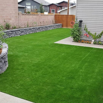 Synthetic Artificial Turf Grass Dog Yard Make Over Coaldale 2018