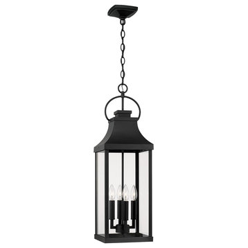 Capital Lighting 946442BK Bradford 4-Light Outdoor Hanging-Lantern in Black