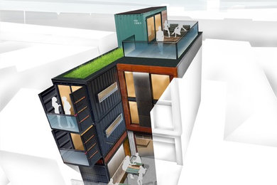 Downtown Toronto Shipping Container House Extension