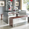Gridiron Stainless Steel Rectangle Dining Table EEI-1433-SLV
