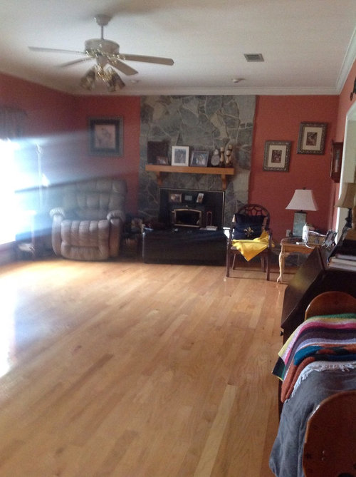 Elongated Living Room With 2 Focal Points