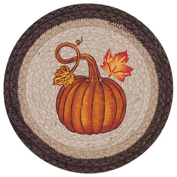 MSPumpkin Autumn Printed Round Trivet 10"x10"