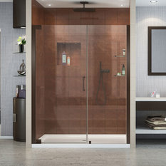 Shower Doors with Oil-Rubbed Bronze Hardware | Houzz - DreamLine - DreamLine Elegance 58-60