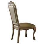 Acme Furniture - Acme Set of 2 Dresden Side Chair in Bone and Gold Patina Finish 63153 - Acme Set of 2 Dresden Side Chair in Bone and Gold Patina FinishFeatures: