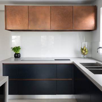 Linear Kitchen with Copper, Sheffield UK