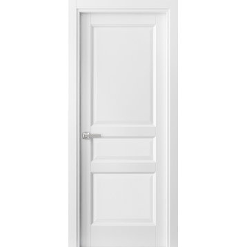 Interior Solid Panel Door & Hardware | Lucia 31 White, 32" X 80"