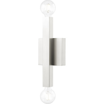 Solna Ada Wall Sconce - Brushed Nickel, 2