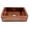 Adams Copper 33" Single Bowl Farmhouse Apron Front Undermount Kitchen Sink