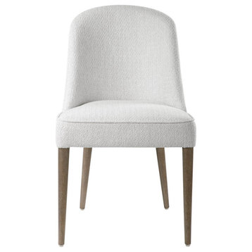 Uttermost Brie Armless Chair, White,Set of 2 23558-2