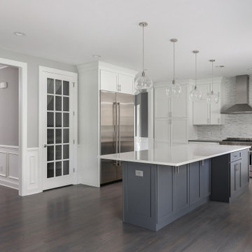 Tranquil Grey & White Shaker Kitchen