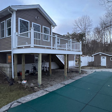 Backyard Pool Deck Dudley, MA