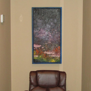 "Campfire at Night" - oil painting