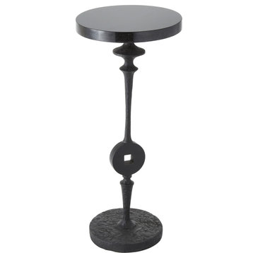 Artisan Square Peg Accent Table - Black Powder Coat