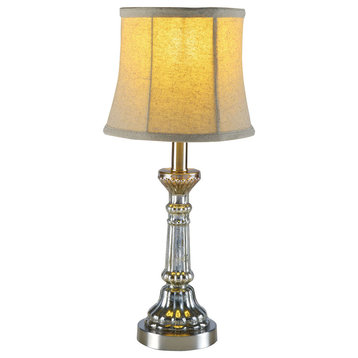 Fangio Lighting 21" Tall Mercury Glass And Metal Accent Lamp