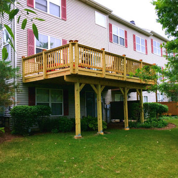 Elevated Wood Deck Design in Bartlett