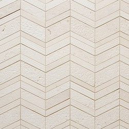 Shift Chevron Mosiac in Cream - Tile
