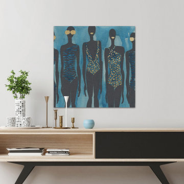 "Bikini Class III" Painting Print on Wrapped Canvas