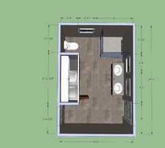 Converting Laundry Room to 3/4 Bath - Layout Help Needed