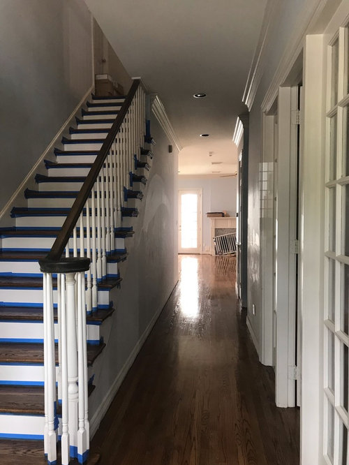 Refinish Stair Rail Or Paint Stair Rail And Spindles Dark