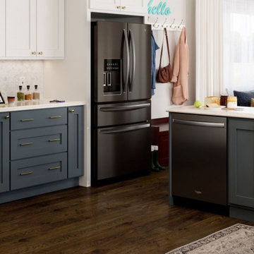 Whirlpool Fingerprint Resistance Black Stainless Kitchen Applainces