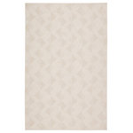 Jaipur Living - Jaipur Living Zemira Indoor/Outdoor Geometric Cream Area Rug (4'X5'7") - The Fresno collection lends a relaxed, casual feel to outdoor spaces and high-traffic indoor areas. The solid cream Zemira area rug features an asymmetrical triangle motif that creates a global look and unique texture. Made of durable polypropylene and polyester, this flatweave rug offers versatility and an easy-care foundation to any space.